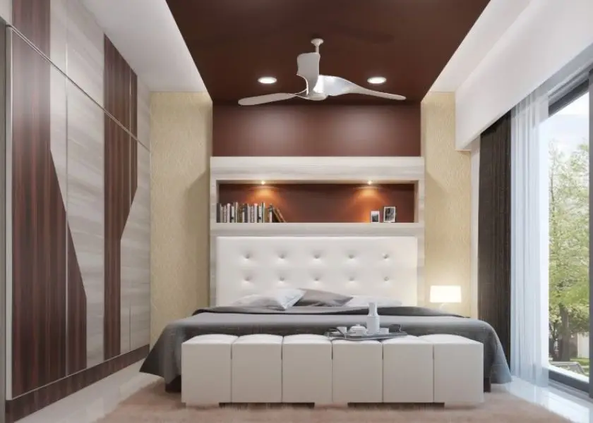 Plafon PVC di Kamar Tidur Berwarna Senada dengan Dinding